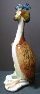 Karl Ens Porcelain Bird Figure Crested Grebe