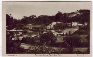  Real Photo Postcard of The Terrace in Central Park New York NY