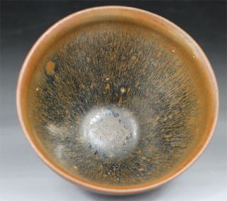 Beautiful Jian Kiln Black Glaze Bowl Hares Furs P2705