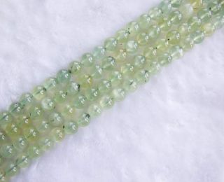 6mm Round Natural Green Garnet Prehnite Gemstone Beads 16