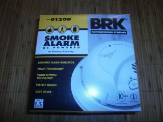 9120B BRK Hardwired Smoke Alarm Detector with Battery Backup
