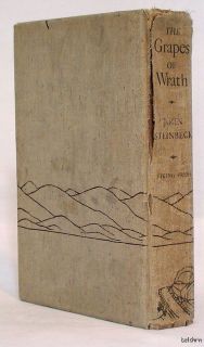 The Grapes of Wrath John Steinbeck Second Printing 1939 Ships Free U S