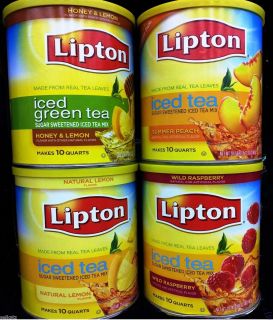 Lipton Sugar Sweetened Iced Tea Mix 4 Flavor Choices