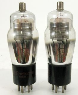 RCA Type 35 Vacuum Tubes Pair Tested Strong