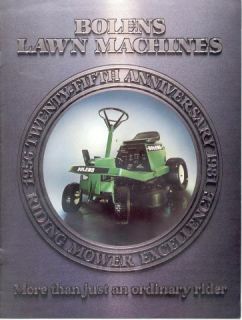 1980 Bolens Lawn Machines Tractor Orig Sales Brochure