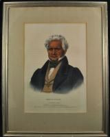Bowen / Greenough Original Lithograph Major Ridge A Cherokee Chief