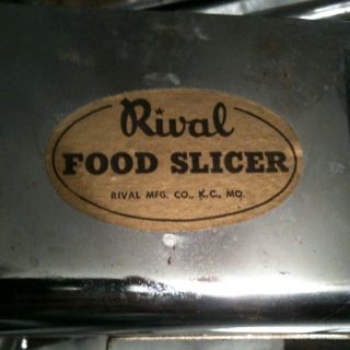 Vintage Rival Food Slicer Manual Type Great for The Deer Camp