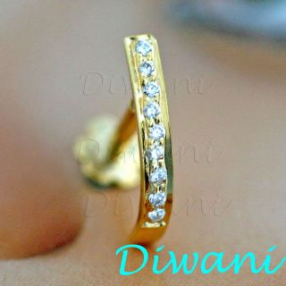   Engagement Wedding 14k Gold Nose Hoop Screw Ring Stud Piercing Pin