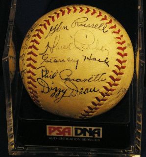  Cubs Team Autograph Baseball PSA DNA Dizzy Dean Hartnett Herman