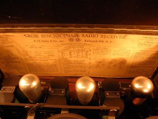 Grebe MU 1 Syncrophase TRF Tube Radio from 1925 Nice Original No