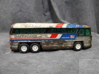 Greyhound Bus Tin Toy Japan 1970s Buddy L