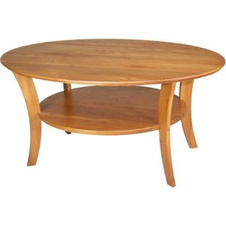 Manchester Wood Contemporary Oval Coffee Table in Golden