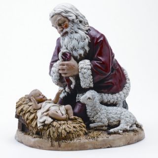 Roman, Inc. 13 Kneeling Santa with Lamb Figurine
