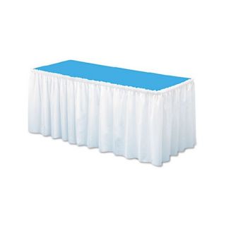 Table Set Linen Like Table Skirting, 29 x 14, White