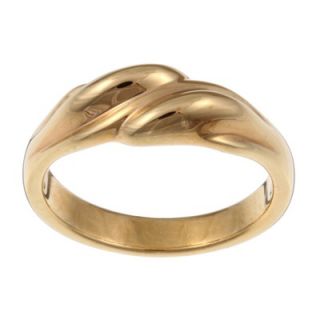 Evalue Jewelry Caribe Gold 14k Gold over Silver Ridged Ring