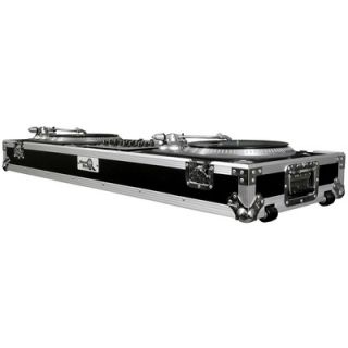 Road Ready Two Turntables / 19 Mixer DJ Coffin with Wheels