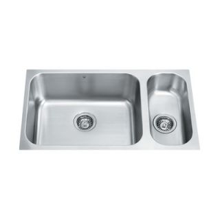 Vigo 80/20 Double Bowl Stainless Steel Undermount Kitchen Sink