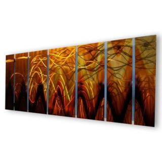  Abstract by Ash Carl Metal Wall Art in Fire   23.5 x 60   SWS00028