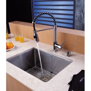 Kraus 23 x 18 Undermount Kitchen Sink with Faucet and Soap Dispenser