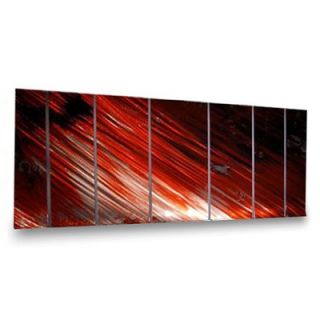 Abstract by Ash Carl Metal Wall Art in Red   23.5