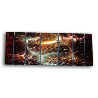  Abstract by Ash Carl Metal Wall Art in Black   23.5 x 60   SWS00044