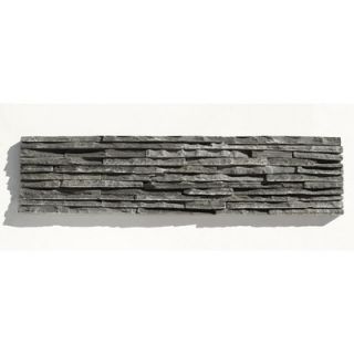 Solistone Portico Slate 6 x 23 1/2 Stacked Stone Tile in Black