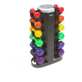 Hampton Fitness Products Dumbbell Jelly Bell Rack with Casters (Set of