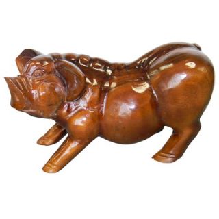 DonnieAnn Company Solid Wood Pig Statue