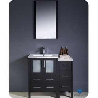 Fresca Torino 36 Modern Bathroom Vanity with Side Cabinet and Vessel