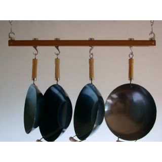 Taylor & Ng Track Rack 36 Ceiling Pot Rack in Burnished Bamboo