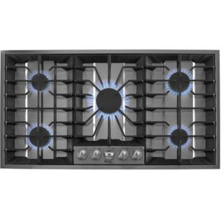 Whirlpool 36 Recessed Grate Design Gas Cooktop   GLS3665RS