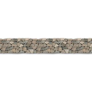 Solistone Decorative Pebbles 4 x 39 Interlocking Border Tile in