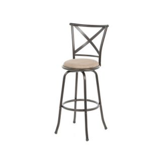 American Heritage Santina Stool in Coco with Taupe Microfiber