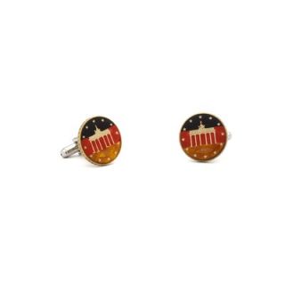 Penny Black 40 Hand Painted German 10 Cent Coin Cufflinks   PB 296