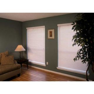 Fauxwood Impressions 2 Faux Wood Blind in White   42 L