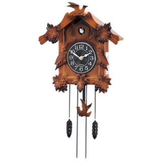 New Haven Wooden Musical Cuckoo Clock with Pendulum in Solid Wood