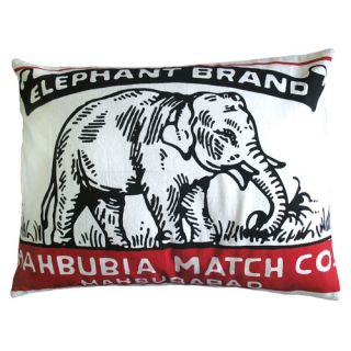 John Robshaw Indian Elephant Decorative Pillow   DP ELE 20/INS20