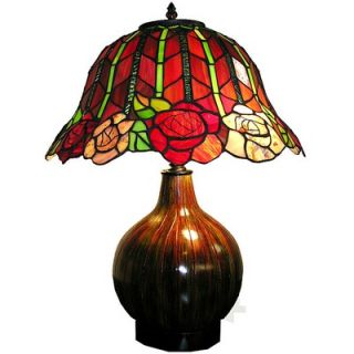 Warehouse of Tiffany Ceramic Base Flower Table Lamp   2553+PB02