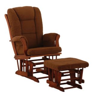 Storkcraft Tuscany Glider and Ottoman in Cognac / Chocolate   06550