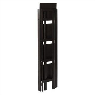 Winsome Basics 51 H Black Folding Four Tier Bookshelf