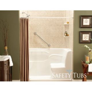 Safety Tubs Acrylic 60 x 30 Bath Tub with Seated Shower