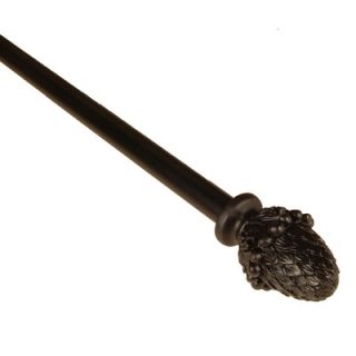 BCL Drapery Hardware Pine Cone Curtain Rod in Black