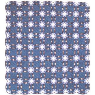 Patch Magic Blue Double Wedding Ring Quilt