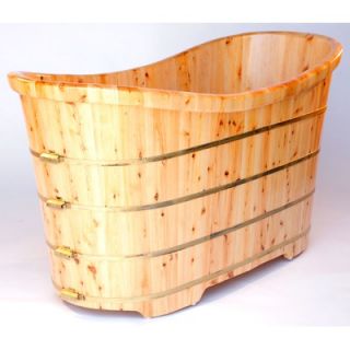 Alfi Brand 63 Free Standing Cedar Wood Bath Tub
