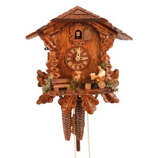 Black Forest Chalet Style Cuckoo Clock with Beer Drinker