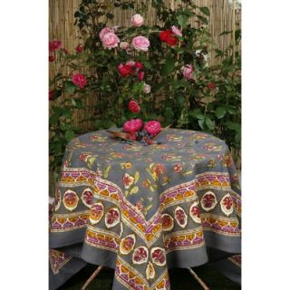 Couleur Nature Pansy Red Grey Tablecloth