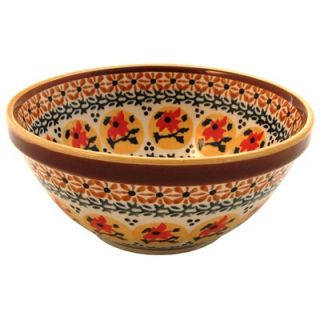 Polish Pottery 16 oz Soup / Cereal Bowl   Pattern DU70   848 DU70