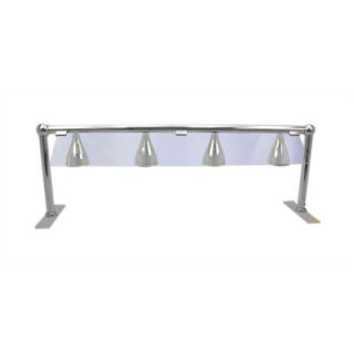 Buffet Enhancements Four Lamp Heated Serving Line with Sneeze Guard in