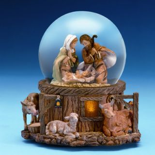Fontanini 5.75 Musical Lighted Holy Family Glitterdome  
