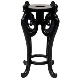 Oriental Furniture 8.5 Fishbowl Stand in Distressed Antiqued Black